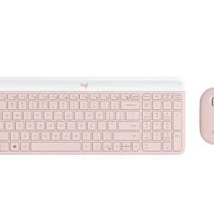 Logitech - Keyboard and mouse set - Spanish - Wireless - Rose