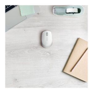 Logitech M170 Wireless Mouse, Ambidextrous, Off-white - Ratón - diestro y zurdo - óptico - 3 botones - inalámbrico - 2.4 GHz - receptor inalámbrico USB - blanco hueso