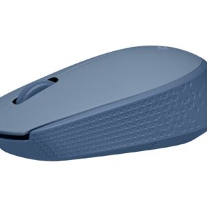 Logitech M170 Wireless Mouse, Ambidextrous, Blue Gray - Ratón - diestro y zurdo - óptico - 3 botones - inalámbrico - 2.4 GHz - receptor inalámbrico USB - azul/gris