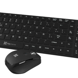 Klip Xtreme - Keyboard and mouse set - Spanish - Wireless - 2.4 GHz - All black