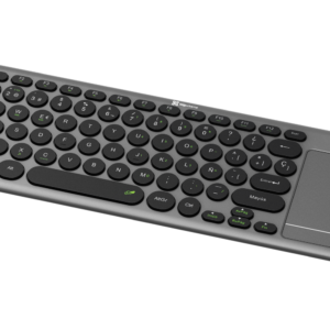 Klip Xtreme - Keyboard - Spanish - Wireless - 2.4 GHz / Bluetooth 5.0 - Gray / Black - Dual Connection / Touchpad