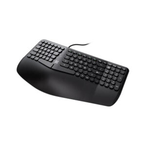 Klip Xtreme - Keyboard - Wired - Spanish - USB - Ergonomic Design - Black - Ergonomical