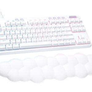 Logitech G713 Wired Gaming Keyboard, Tactile Switches (GX Brown), and Keyboard Palm Rest, White Mist - Teclado - sin teclado numérico - retroiluminación - USB - interruptor: GX Brown Tactile