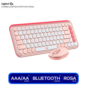 Logitech Pop Icon Combo - Keyboard and mouse set - Spanish (Latin American) - Rose