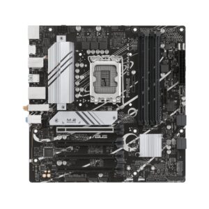 ASUS PRIME B760M-A - Placa base - micro ATX - Socket LGA1700 - B760 Chipset - USB 3.2 Gen 1, USB 3.2 Gen 2, USB-C 3.2 Gen 1 - 2.5 Gigabit LAN - Tarjeta gráfica (CPU necesaria) - HD Audio (8-canales)
