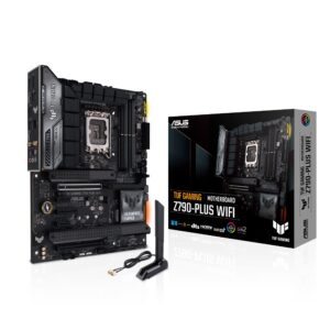 ASUS TUF GAMING Z790-PLUS WIFI - Placa base - ATX - Socket LGA1700 - Z790 Chipset - USB-C 3.2 Gen 2x2, USB-C 3.2 Gen2, USB 3.2 Gen 1, USB 3.2 Gen 2 - 2.5 Gigabit LAN, Wi-Fi 6E, Bluetooth - Tarjeta gráfica (CPU necesaria) - HD Audio (8-canales)