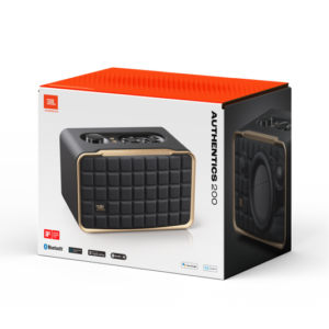 JBL Authentics 200 - Altavoz inteligente - para uso portátil - canal 2.0 - Wi-Fi 6, Bluetooth - controlado por aplicación - 2 vías - negro