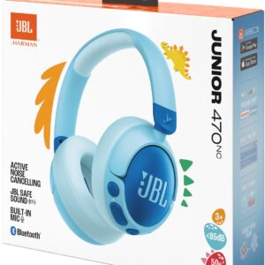 JBL - Headphones - Wireless - JR 470 NC Banded Wireless Blu