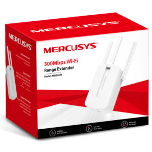 Mercusys MW300RE - Extensor de rango Wi-Fi - Wi-Fi - 2.4 GHz - instalable en pared