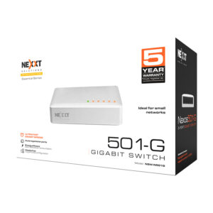 Nexxt Infrastructure - Switch - Gigabit Ethernet - 5 - 1 Gigabit Ethernet - Essential Naxos 501-G 110/220V