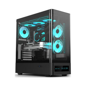 Case Eagle Warrior Cg01ykra001c Mid Tower Sin Ventilacion Incluida Sin Fuente Con Pantalla De 7.2 Bk