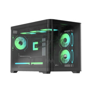 Case Argb Formula V Line Crystal U2m Floe Black Mid Tower Ventiladores 3 De 120 Mm Con Vidrio Latera