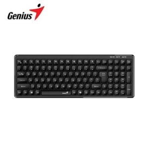 Teclado Genius Luxemate Q7100bt Membrana Inalambrico Bluetooth / 2.4ghz EspaÑol 31320005401 Negro