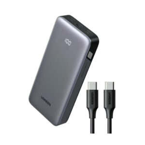 Power Bank Ugreen Pb526 10000mah Cable USB-c Integrado Carga RÁpida 20w 75161b Gris