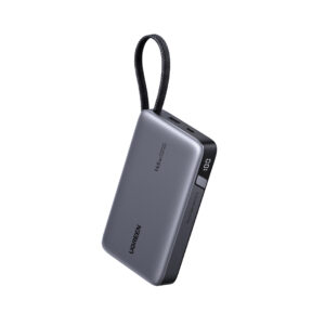 Power Bank Ugreen Pb551 20000mah USB-c / USB-a Cable Integrado Carga RÕpida 145w 55992b Negro