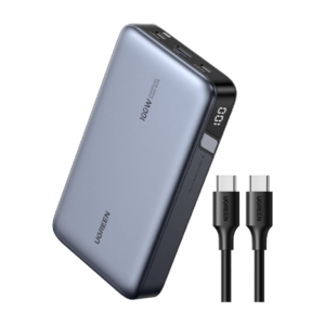 Power Bank Ugreen Pb720 Nexode 20000mah USB-c / USB-a Pantalla LED Carga RÕpida 100w 25188 Gris