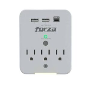 8 PROTECTOR DE VOLTAJE FWT331USBC, 110V 3USB 3AC Out NLight