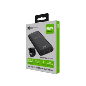 POWER BANK KLIP SILIM WALL 65W KMC-490 USB-C PD3.0 X2