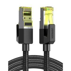 CABLE PARA RED UGREEN CAT7 DE 2MTS, TRENSADO NEGRO