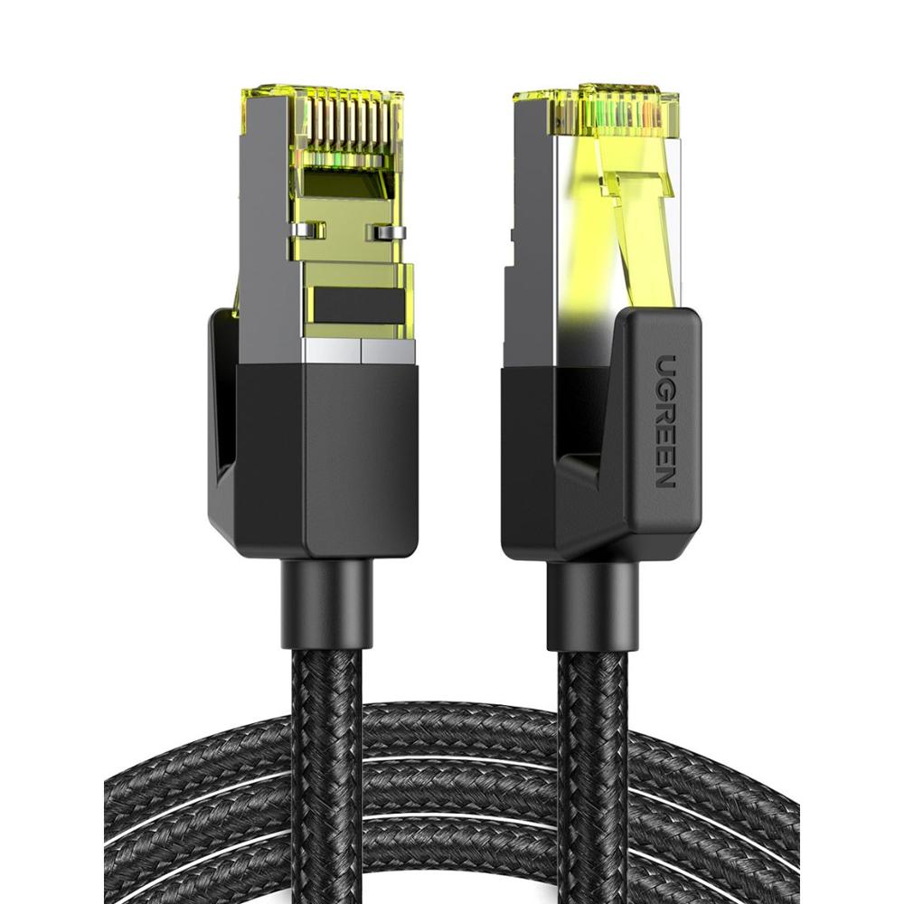 CABLE PARA RED UGREEN CAT7 DE 2MTS, TRENSADO NEGRO