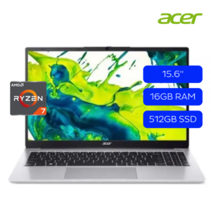 COMPUTADORA PORTATIL ACER ASPIRE LITE AL15-43P-R8NW, R7 5825U 16GB 512GB W11H, A3 15.6" GRIS, GRATIS MOCHILA Y OFFICE
