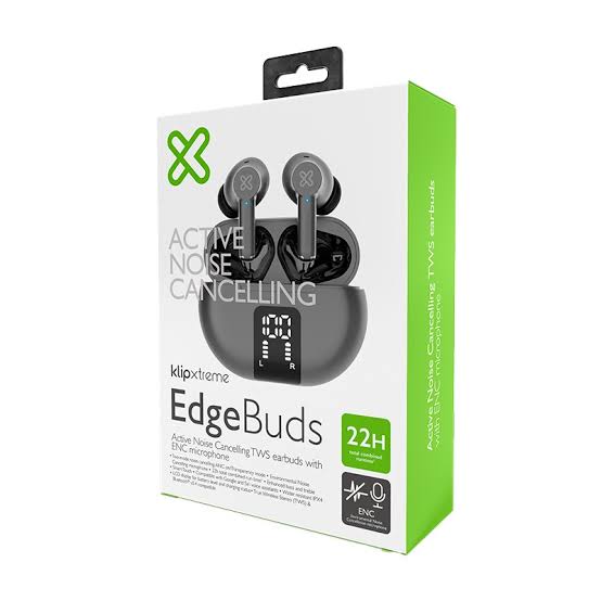 AURICULAR KLIP EDGE BUDS KTE755GR 22Hrs RUNTIME ANC GRIS