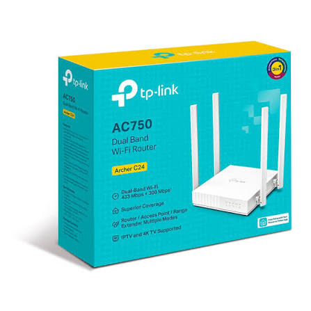 ROUTER TP-LINK ARCHER C24 AC750 DUAL BAND WI-FI - Imagen 2