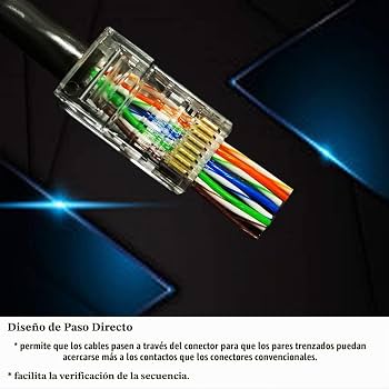 CONECTOR RJ45 CAT5 PASS THROUGH PASANTES (100 unidades) - Imagen 5
