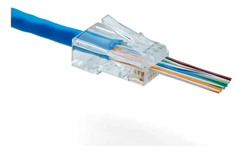 CONECTOR RJ45 CAT5 PASS THROUGH PASANTES (100 unidades)