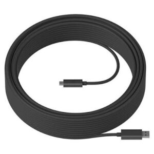 Logitech Strong - Cable USB - USB Tipo A (M) a 24 pin USB-C (M) - USB 3.2 Gen 2 - 25 m - plenum, Active Optical Cable (AOC) - para Room Solution Huddle, Large
