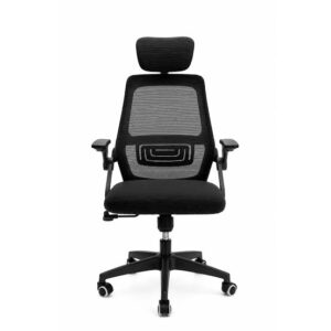 SILLA EJECUTIVA VERONA BRAZO AJUSTABLE MALLA, PESO MAXIMO 220LB REPOSA CABEZA FERRINI NEGRO CLASE 3