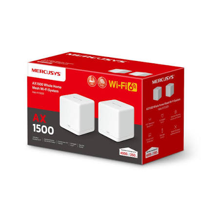 SISTEMA DE WIFI MESH HOME MERCUSYS HALO H60X(2-PACK) AX1500 WHOLE Wi-Fi 6 Halo H60X